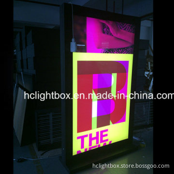 Free Standing Billboard Floor Stand Scrolling Light Box LED Scroller